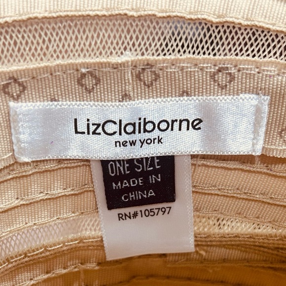 LN Liz Claiborne (One Size) Beige Wide Brim Sun Hat. - Picture 4 of 7